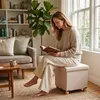Relaxdays Sitzhocker mit Stauraum, weich gepolstert, Produktbild-Vorschau 2