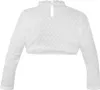 Dirndlbluse Bernried weiß hochgeschlossen 3/4-Arm Produktbild-Vorschau 2
