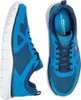 A pair of blue Skechers sneakers shown from a top-down and side view. Anteprima dell’immagine prodotto