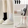 10 Paar Rüschen Socken Damen Weiße/Schwarz Baumwolle Socken Produktbild-Vorschau 6