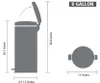 Brabantia Pedal Bin newIcon, 30 cm, 300 mm, 340 mm, 675 mm, Náhľad obrázku produktu 15