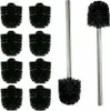 10x Ersatz Bürstenkopf SCHWARZ + 2x Griff Edelstahl Produktbild-Vorschau 1