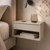 Wand-Nachttisch mit Schublade und Regal, 46 x 25 x 21 cm Produktbild-Vorschau 2