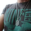 Lederkette Edelstahl 316 SAINT CHRISTOPHER 60 cm Silber Produktbild-Vorschau 3