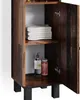 A close-up view of an open wooden cabinet with shelves. Náhled obrázku produktu