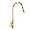 Küchenarmatur Wasserhahn Bad Waschbecken Armatur Gold Produktbild-Vorschau 1