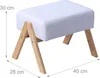Relaxdays Fußhocker, gepolsterte Fußablage, Bambusbeine, Produktbild-Vorschau 4