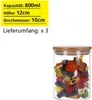 Mulisoft Vorratsdosen 3er Set Vorratsdosen mit Deckel Küche Produktbild-Vorschau 2