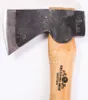 A close-up shot of an axe head and handle. Produktbild-Vorschau