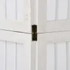 A close-up view of a white wooden room divider hinge. Podgląd zdjęcia produktu