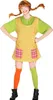 A person dressed in a Pippi Longstocking costume. Produktbild-Vorschau