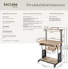 A diagram showing the dimensions and technical specifications of a desk. Náhled obrázku produktu
