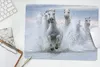 MuchoWow® Mauspad Mousepad Eine Herde weißer Pferde Produktbild-Vorschau 5