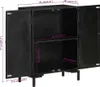 vidaXL Sideboard Schwarz 55x30x77 cm Massivholz Mango und Produktbild-Vorschau 7
