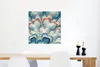 MuchoWow® Poster Ein weiß-blaues Blumenmuster 50x50 cm - Produktbild-Vorschau 5
