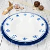 Ahoi 12tlg Tafelservice blau-weiße Speiseteller Produktbild-Vorschau 3