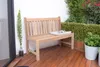 Teak Gartenbank SOLO 2-Sitzer 120 cm ohne Armlehne Produktbild-Vorschau