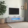 Mobile TV con illuminazione LED grigio cemento 160x35x40 cm Anteprima dell’immagine prodotto 1