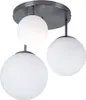 Deckenlampe, Kugel Design, Glas satiniert, D 46,5 cm Produktbild-Vorschau 1