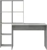 vidaXL Psací stůl betonově šedý 138,5 x 55 x 143 cm Náhled obrázku produktu 5