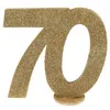 70. Geburtstag gold glitzer Tischdekoration 11x 10 cm Zahl Produktbild-Vorschau 1