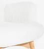 Poltrona moderne de style bergère en tissu bouclé blanc Voir les images du produit 4