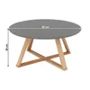 A round coffee table with wooden legs on a white background. Náhled obrázku produktu
