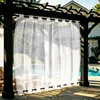 1x Vorhang Outdoor Weiß Wasserdicht Winddicht mit Ösen Oben Produktbild-Vorschau 1