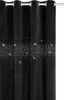 A black velvet curtain with a decorative band of silver crystals. Podgląd zdjęcia produktu