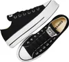 A pair of black Converse Chuck Taylor All Star Lift Ox sneakers are shown from a top-down perspective against a white background. Voir les images du produit