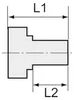Riegler Reduziernippel, lang, G 1/2 a., G 3/4 i., SW 32, Produktbild-Vorschau 2