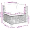 10-tlg. Garten-Sofagarnitur mit Kissen Grau Poly Rattan Produktbild-Vorschau 10