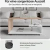 CASARIA® Couchtisch Weiß Eiche Holz mit Stauraum 95x55cm Produktbild-Vorschau 5