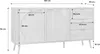A diagram showing the dimensions of a sideboard. Anteprima dell’immagine prodotto