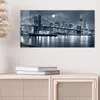 DEQORI Glasbild Echtglas 60x30 cm 'Vollmond über New York' Produktbild-Vorschau 4