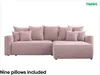 MEBLINI Schlafcouch mit Bettkasten - 260x160x78cm - Altrosa Produktbild-Vorschau 6