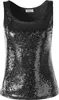 Pailletten-Träger-Top - schwarz, XL Produktbild-Vorschau 5