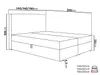 A technical drawing of a bed with dimensions indicated. Produktbild-Vorschau