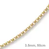 3,5mm Kette Collier Erbskette aus 750 Gold Gelbgold 50cm Produktbild-Vorschau 2