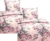 Hochwertige Baumwolle Bettwäsche Blumen Rosa Gelb 135x200 Produktbild-Vorschau 1