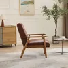 okwish Sofastuhl mit Nussbaum-farbenen Armlehnen, Sessel Produktbild-Vorschau 5
