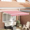 vidaXL Store extensible rouge et blanc 300 x 250 cm Voir les images du produit 2