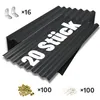 GIHAUVIA 20 Stück Wellplatten 108x52cm Robust Verzinkt Produktbild-Vorschau 2