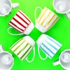 Split türkis Streifen 6er Set Kaffeebecher 300ml Produktbild-Vorschau 4