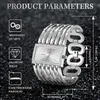 A product image with text overlays detailing specifications of a watch. Produktbild-Vorschau