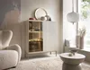 Vitrine Lagos 2D 126 cm 2-türig in Farbton Cashmere mit LED Produktbild-Vorschau 2