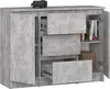 Kommode K100 Beton 101 cm 2 Türen 3 Schubladen 4 Regalböden Produktbild-Vorschau 2