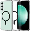 A clear phone case with a magnetic ring on a white background. Podgląd zdjęcia produktu