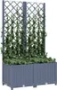 vidaXL Fioriera con traliccio grigio scuro 80x40x136 cm PP Anteprima dell’immagine prodotto 7