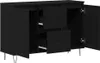 vidaXL Sideboard Schwarz Eichen-Optik 101,5 x 35 x 70 cm Produktbild-Vorschau 4
